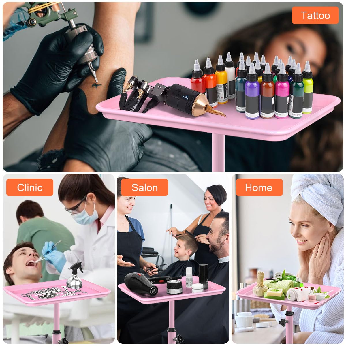 JOSTZHXIN salon tray cart ergonomic height option for comfortable work posture.
