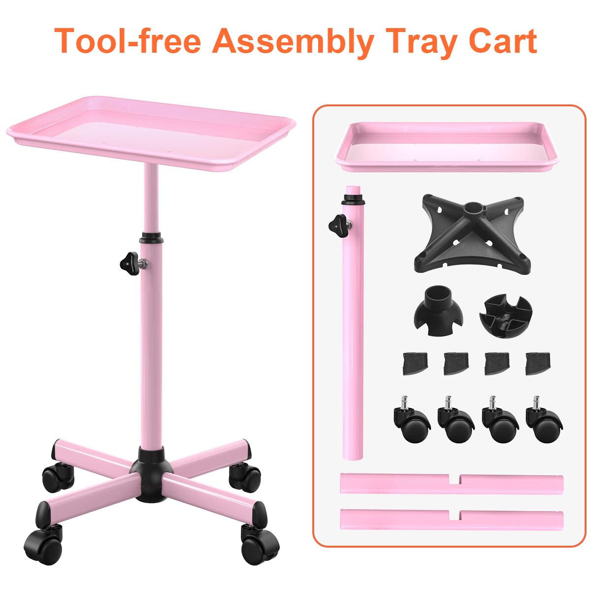 JOSTZHXIN salon tray cart versatile workstation for salons, clinics, spas.