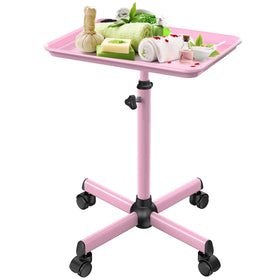 JOSTZHXIN salon tray cart pink finish adds stylish studio appeal.