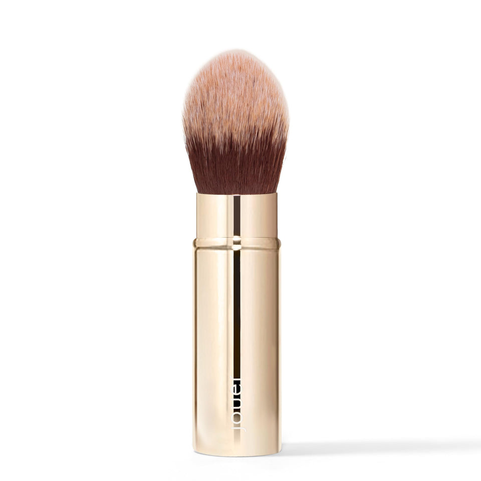 Jouer Essential Travel Complexion Brush close-up of soft bristles for even foundation application