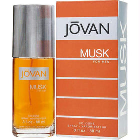 Jovan Musk 3 oz bottle shown in a classic design for daily wear.