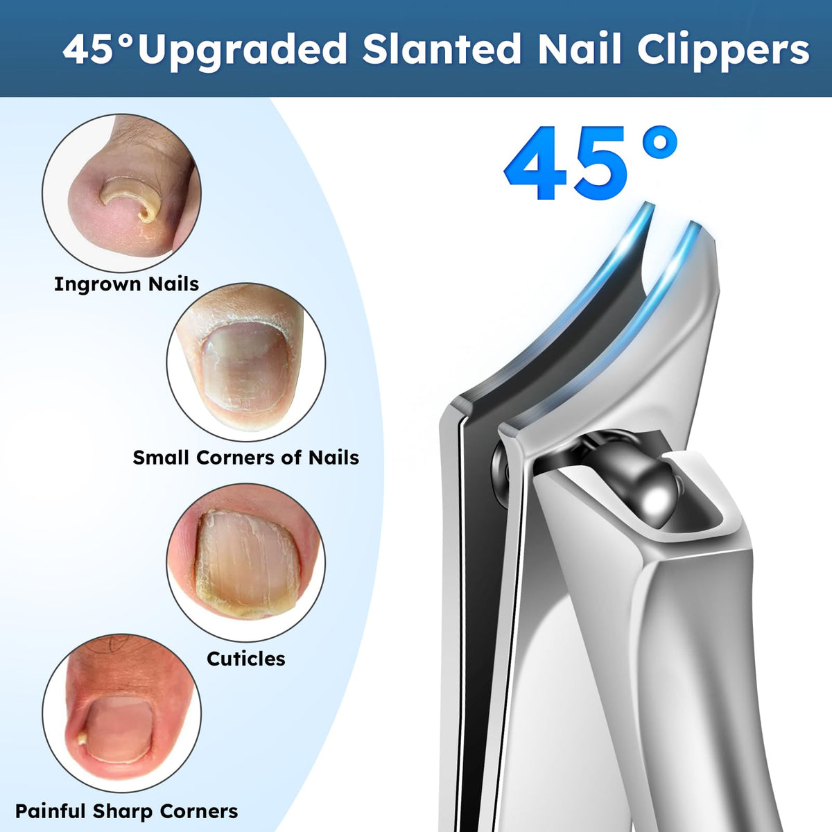 Jovareneo ingrown nail lifter gently lifts nail edges for smoother grooming.