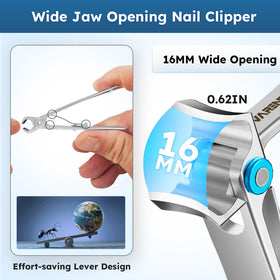 Jovareneo upgraded slanted nail cutter follows natural nail shape for precise trims.