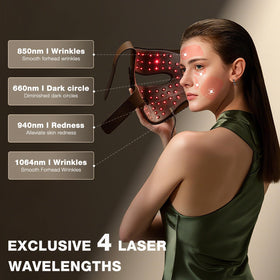 Flexible curved design hugs facial contours for efficient energy delivery during use.