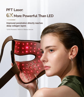 JOVS 4D Laser Therapy Mask curve design emphasizes intimate fit for targeted results across facial zones.