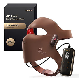 JOVS 4D Laser Therapy Mask front view with curved design providing comfortable full-face coverage for at-home therapy.