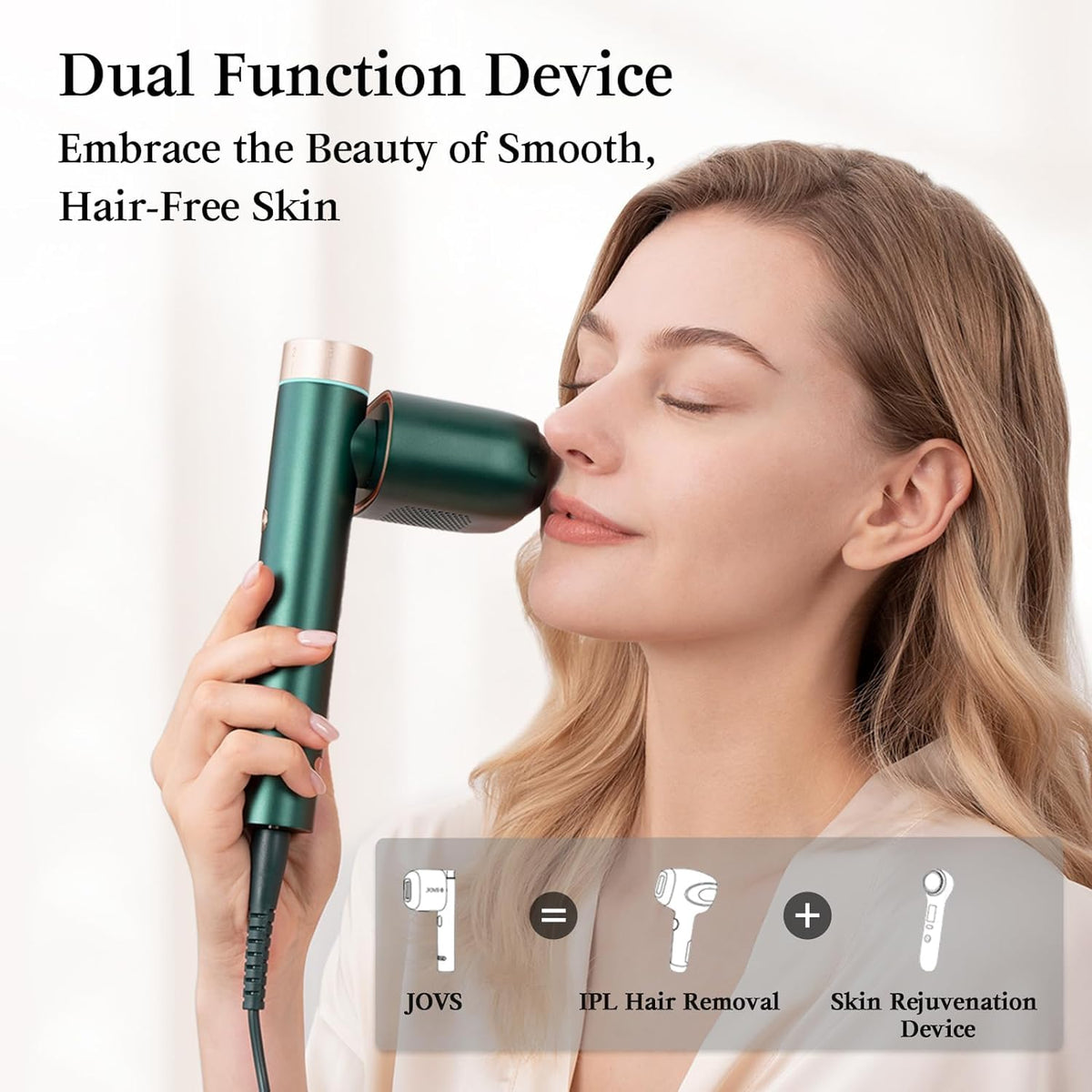 JOVS uses 24J OPT energy for targeted follicle treatment.
