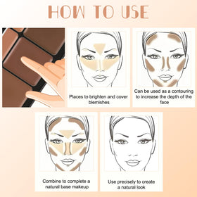 Joyeee makeup brush set included for easy blending on the go.