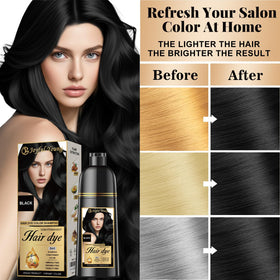 Joyful Young application on dry hair demonstrates easy at-home gray blending.