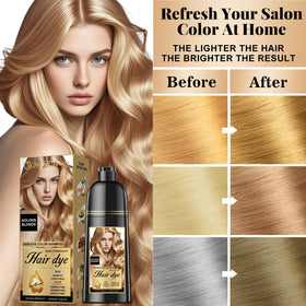 Joyful Young Golden Blonde Shampoo wash and rinse highlights gentle cleansing with color retention naturally.