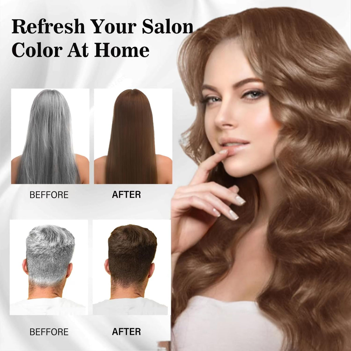 Joyful Young Golden Brown Shampoo foam closeup shows rich, warm tones