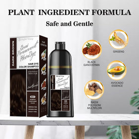 Joyful Young Hair Dye Shampoo applied on dry hair for at-home color.