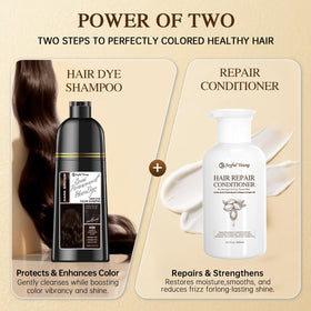 Joyful Young Hair Dye Shampoo beard use for even color.