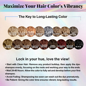 Hair after use with subtle shine and conditioning effect
