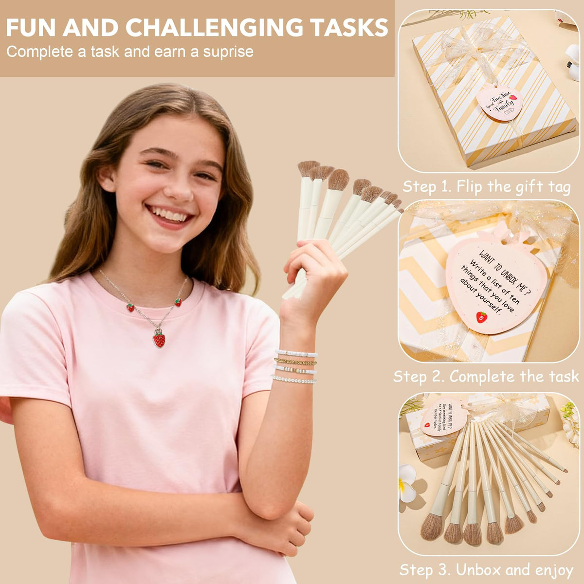 Joyliss hair accessories and star ribbons for playful looks