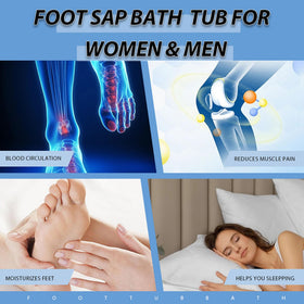 JOYMAY Foot Bath Basin high rim design helps add hot water smoothly during soaking.