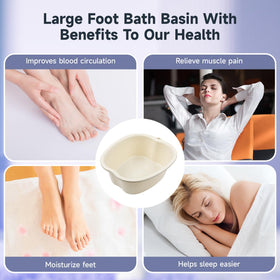 JoyMay foot soaking basin large capacity for longer soaks at home