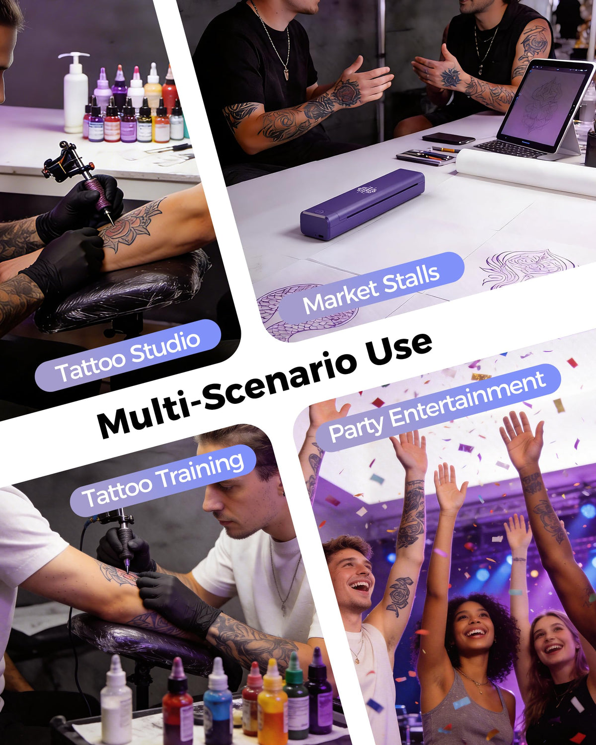 Joysea app interface enables one-tap print and design scanning.