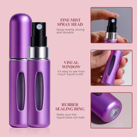 JPNK travel size aluminum atomizers with leakproof design for on-the-go fragrance.