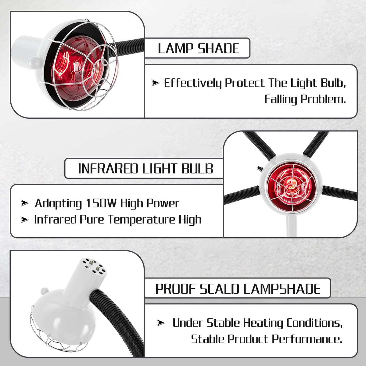 JPWDDWYT floor stand hair dryer for easy portability and setup