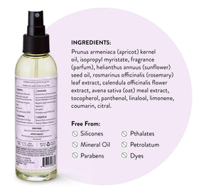 Bathroom setting with J.R. Watkins Lavender Body Oil Mist ready to use.