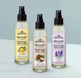 J.R. Watkins Coconut Body Oil Mist two-pack packaging