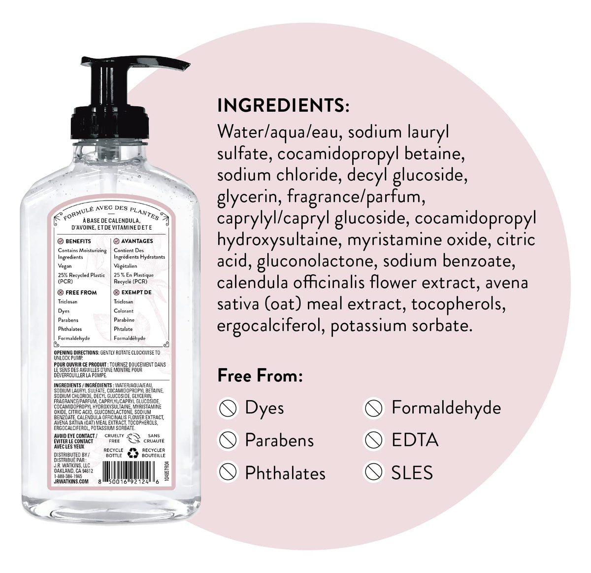 Leaping Bunny cruelty-free logo on J.R. Watkins product packaging