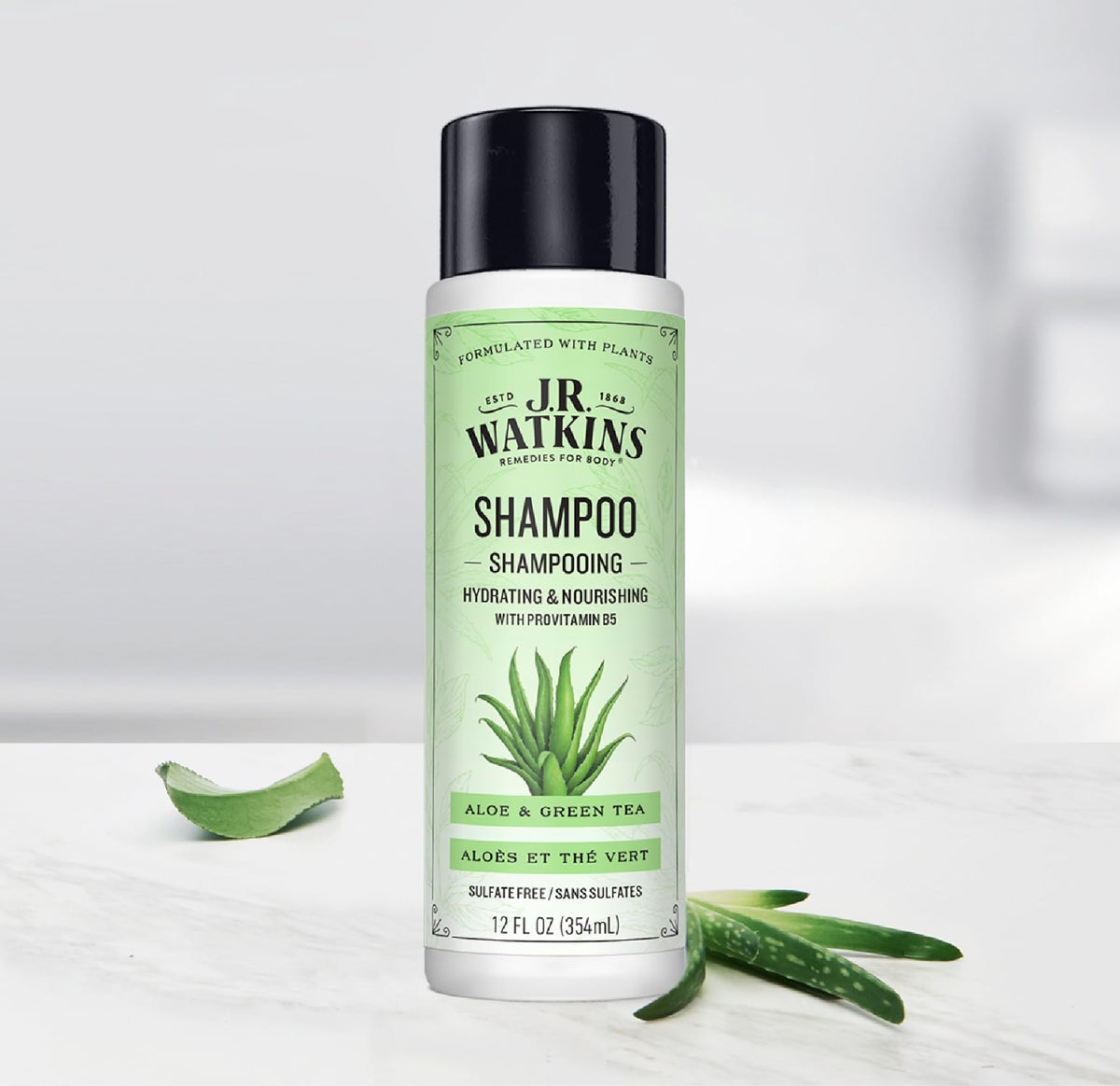 Pack of two J.R. Watkins Daily Hydration Shampoo bottles
