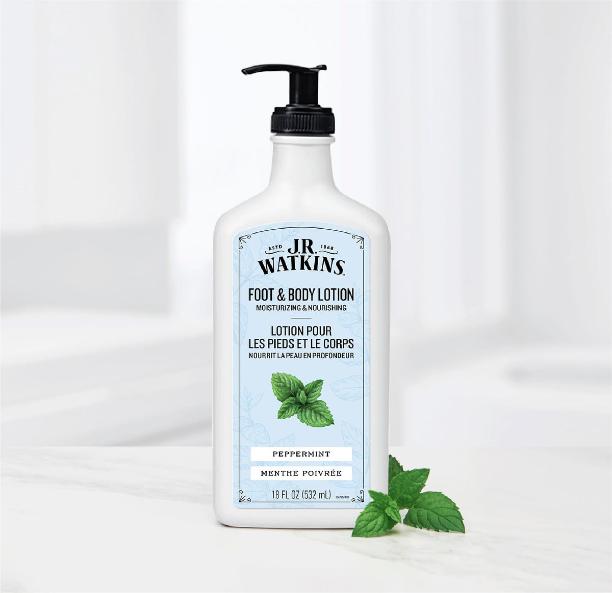 Creamy texture close-up of J.R. Watkins lotion for smooth skin