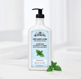 Creamy texture close-up of J.R. Watkins lotion for smooth skin