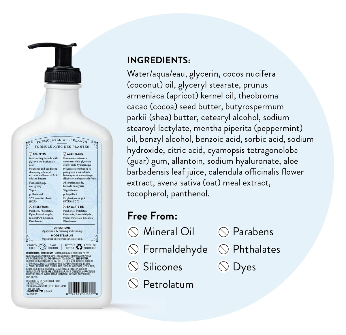 Leaping Bunny cruelty-free seal with J.R. Watkins skincare