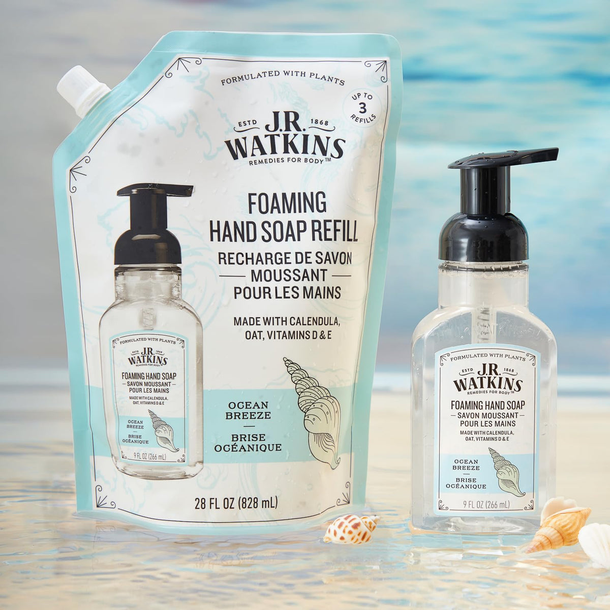 Packaging highlights paraben-free and dye-free formula for gentle cleansing.