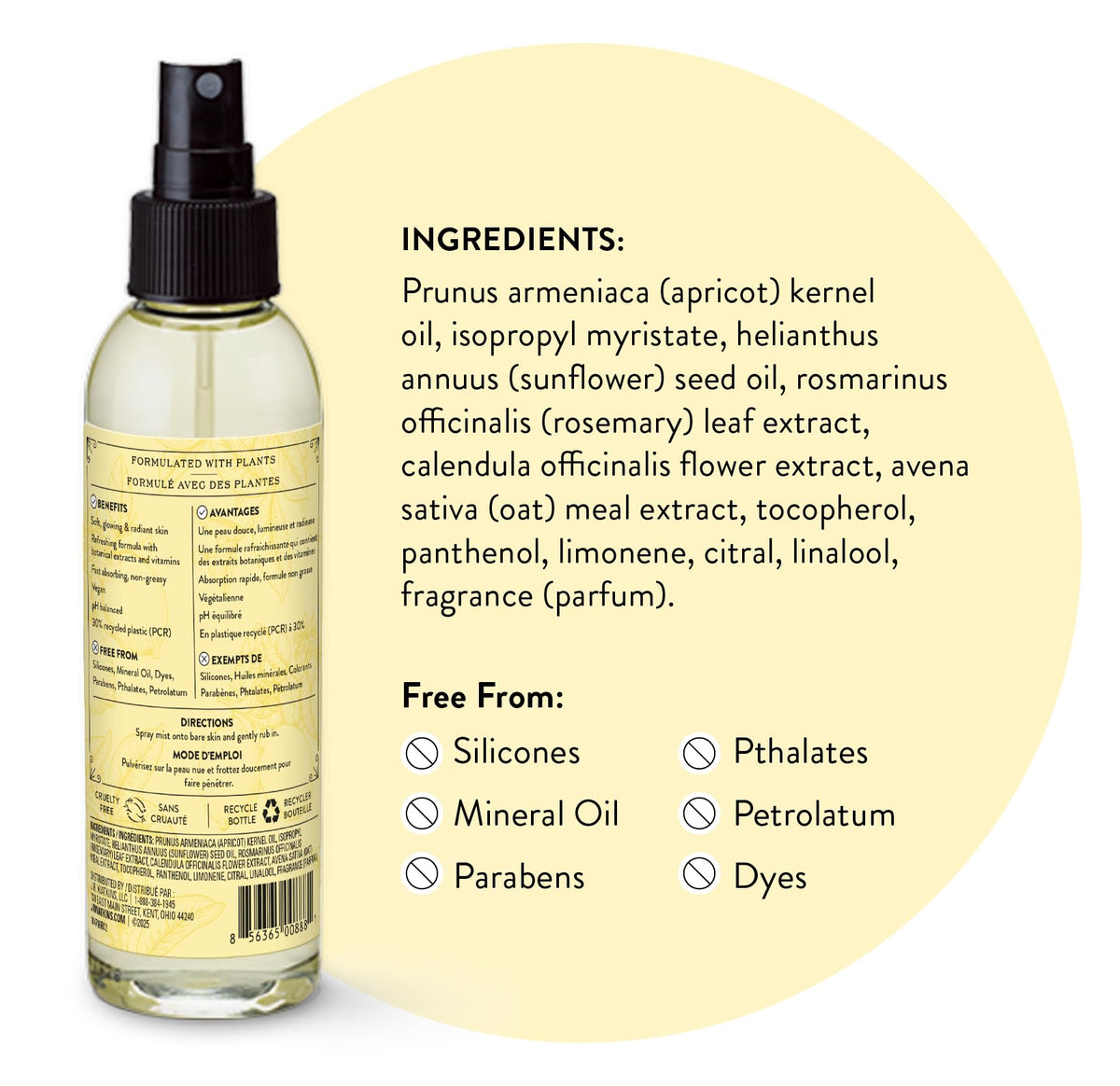 J.R. Watkins mist leaving a soft glow and hydrated skin after use.