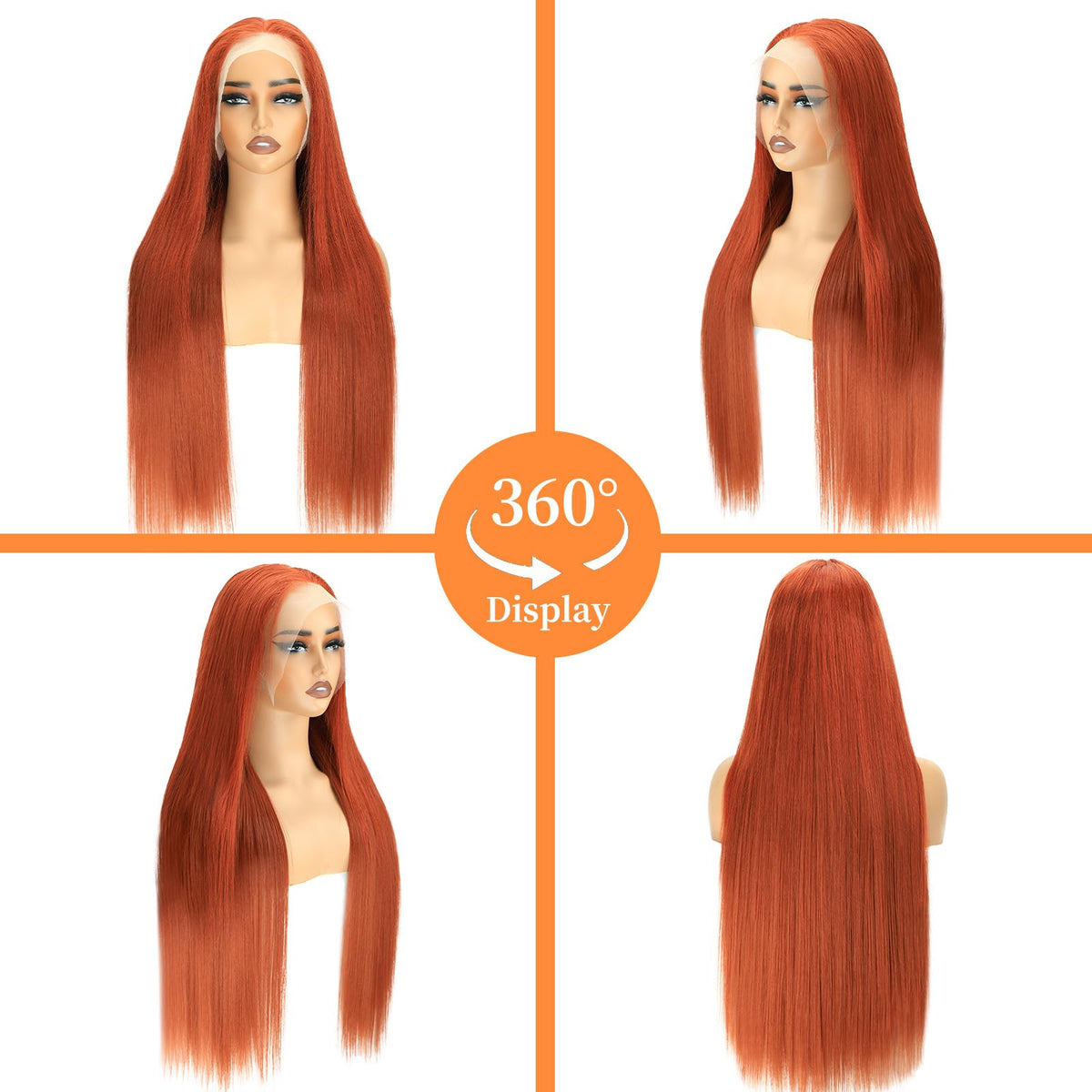 Jreitsere ginger wig density showcases full appearance without tangling