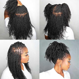 Jreitsere Afro Kinky Bulk hair length range 12-22 inches for customization