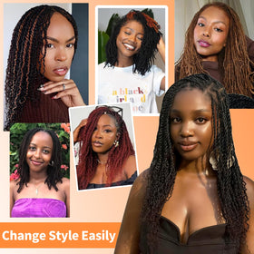 Jreitsere Afro Kinky Bulk Hair Natural Black color option