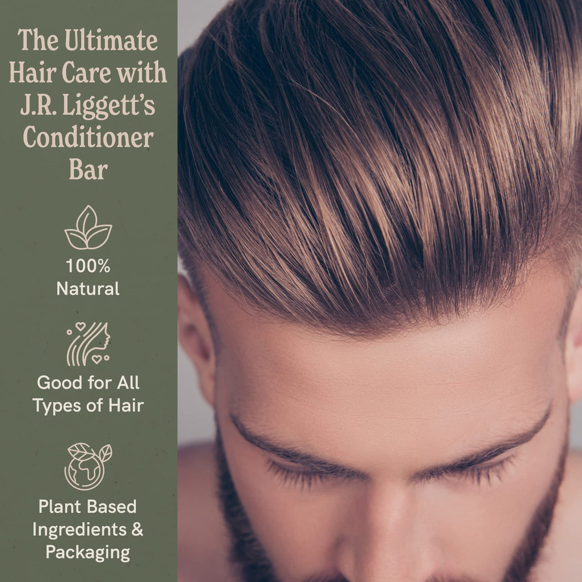 J.R.LIGGETT'S conditioner bar with coconut oil softens hair.