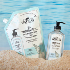 Hands being washed with Ocean Breeze soap during daily routine
