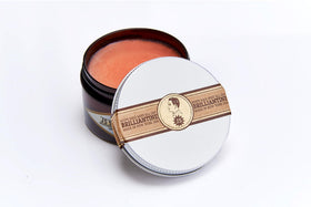 JS Sloane Heavy Weight Brilliantine tin opened for quick styling.