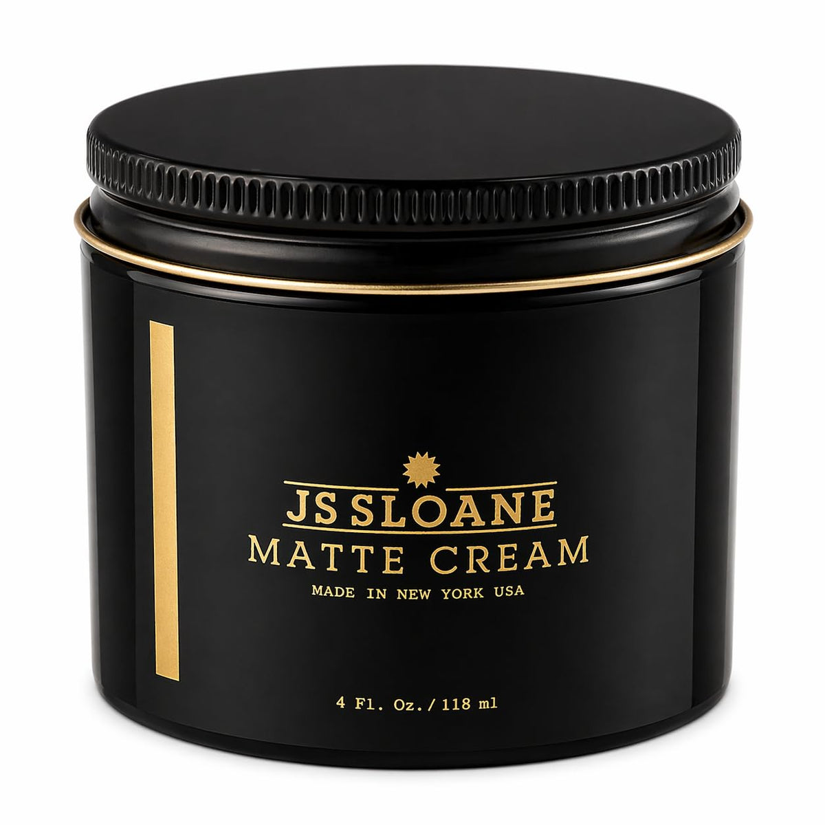 JS Sloane Matte Cream jar close-up showing natural matte finish and texture
