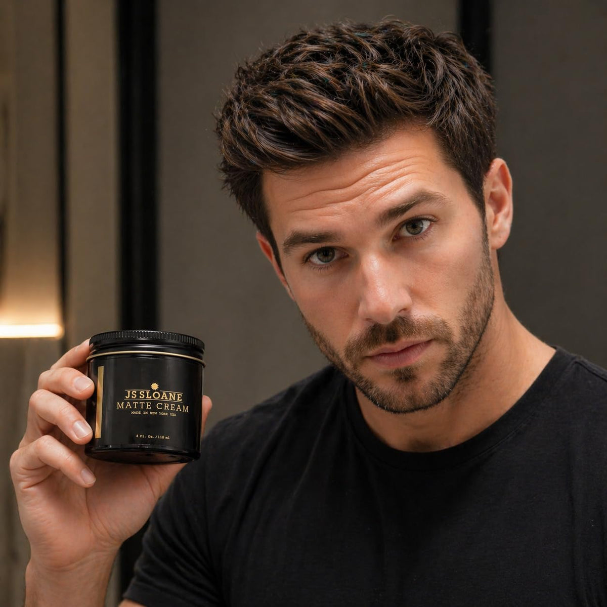 JS Sloane Matte Cream textured hairstyle with natural finish
