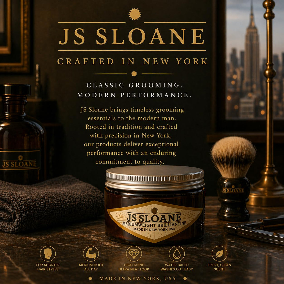 JS Sloane pomade texture on fine hair for control