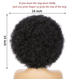 JSDshine Soft Afro Wig 70s on model for party-ready looks