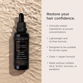 JSHealth Peptide Hair Growth Serum dropper ready for targeted scalp use