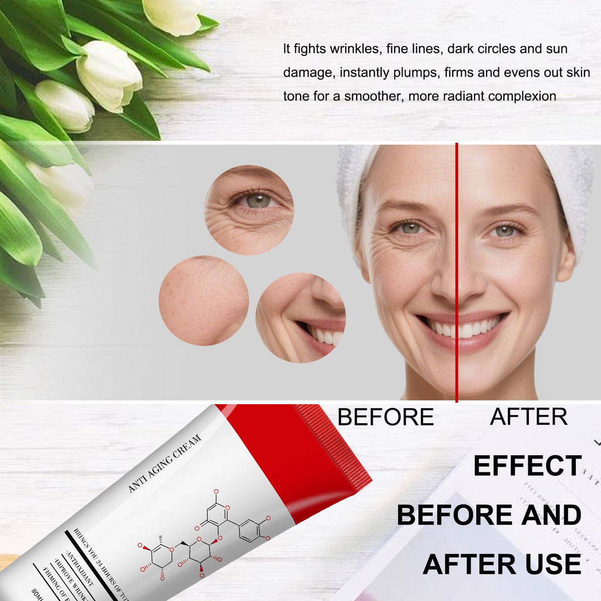 JSYKT All In One Cream applying and brightening the complexion
