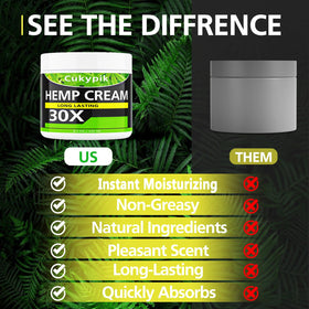 JUYIHEAL hemp cream ingredients list with natural botanical extracts