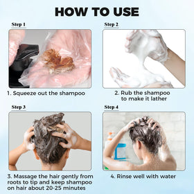 JUANCHI Dark Brown Hair Dye Shampoo color-maintenance helps refresh roots between washes.