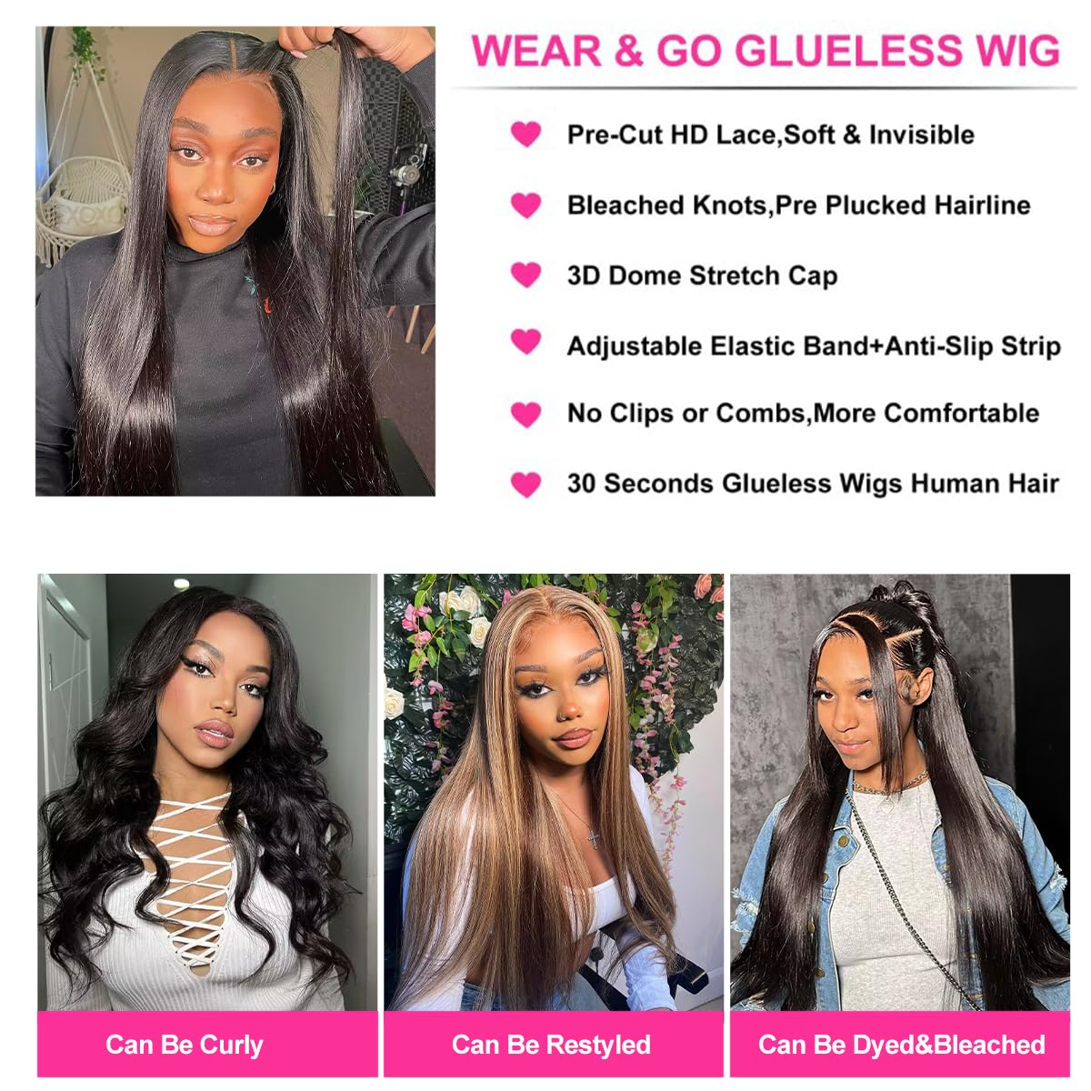 JUBOTIN 6x4 lace closure close-up highlighting HD lace realism.