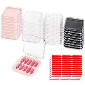 Jucoan 32-pack nail display boxes arranged for organized nail art storage.
