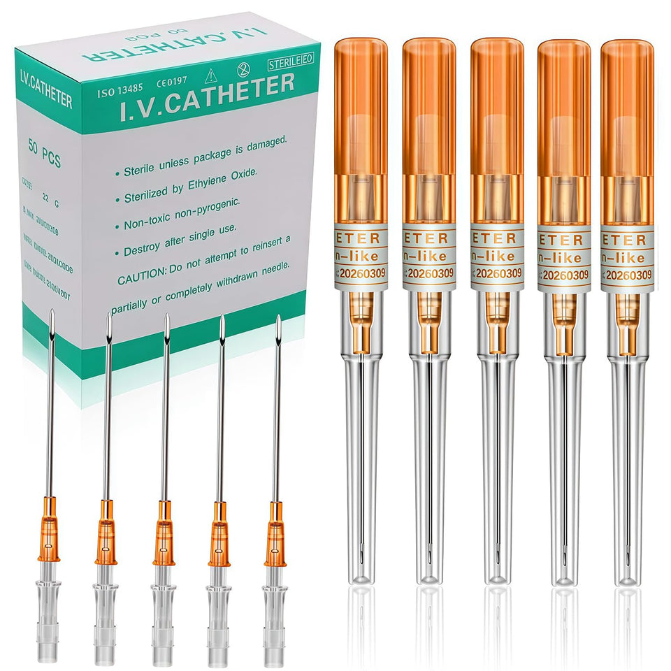 Judero 14G catheter piercing needles pack of 50 for clean, precise punctures.
